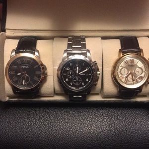 Set of 3 fossil watches